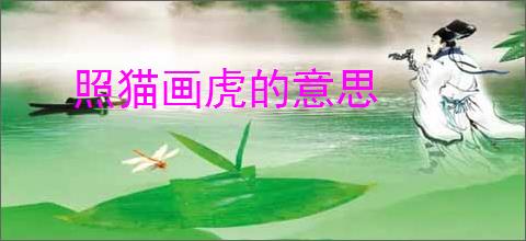 照猫画虎的意思