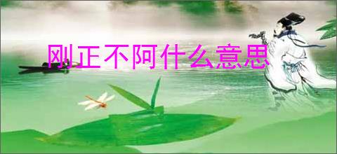 刚正不阿什么意思